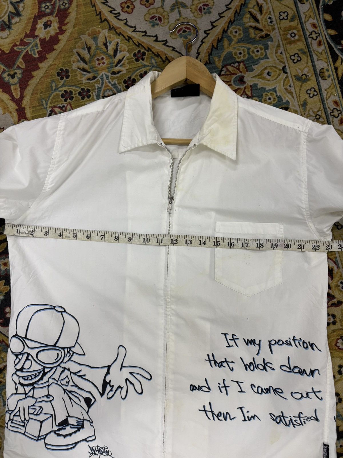 Other Y2K VINTAGE BOBBY GANG HIP HOP 2 WAY ZIPPER COLLAR SHIRT Size US L / EU 52-54 / 3 - 18 Thumbnail