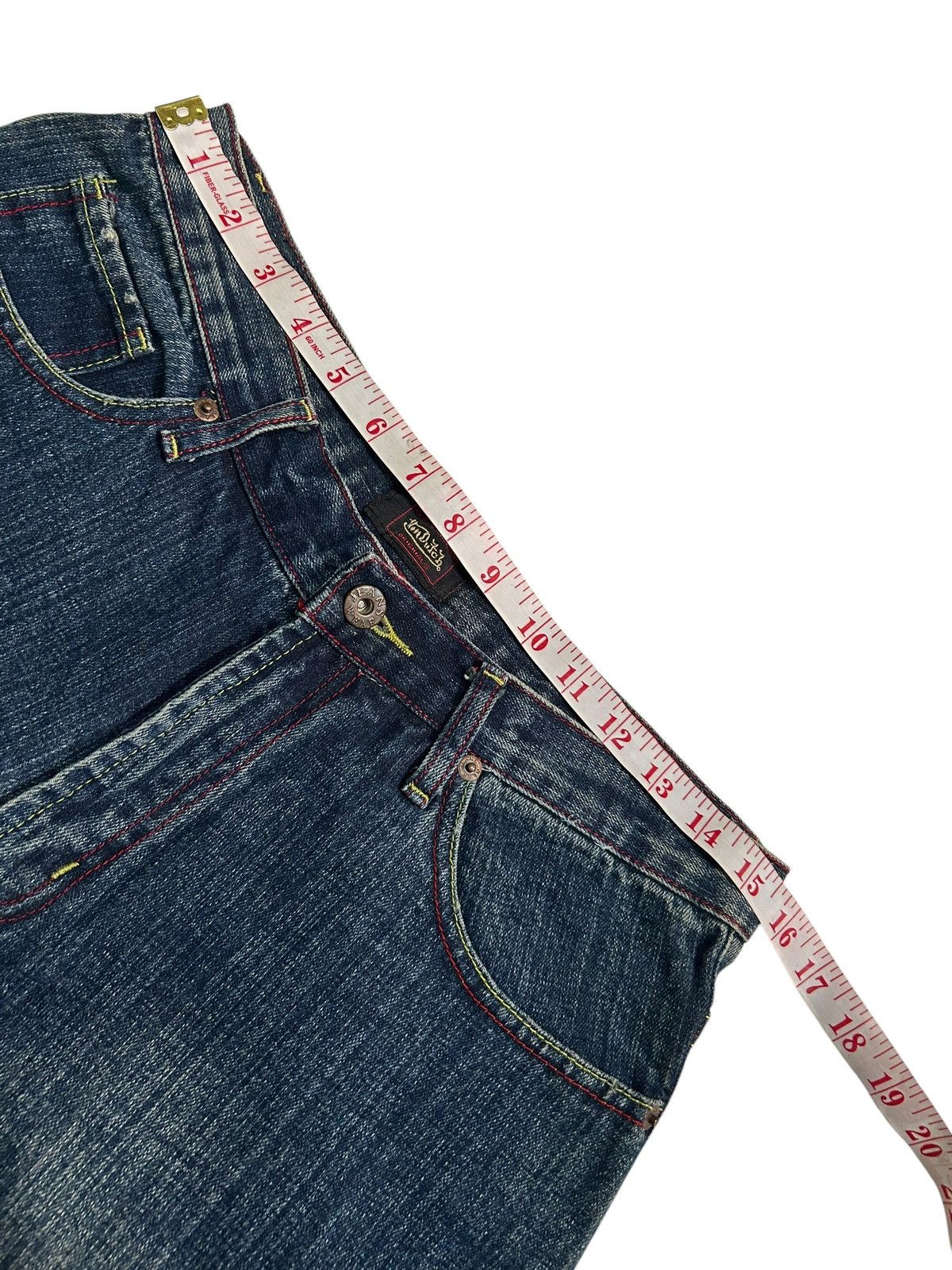 If Six Was Nine × Japanese Brand × Von Dutch Von Dutch Vintage Rare Big Logo Short Denim ☠️☠️ Size US 31 - 9 Thumbnail