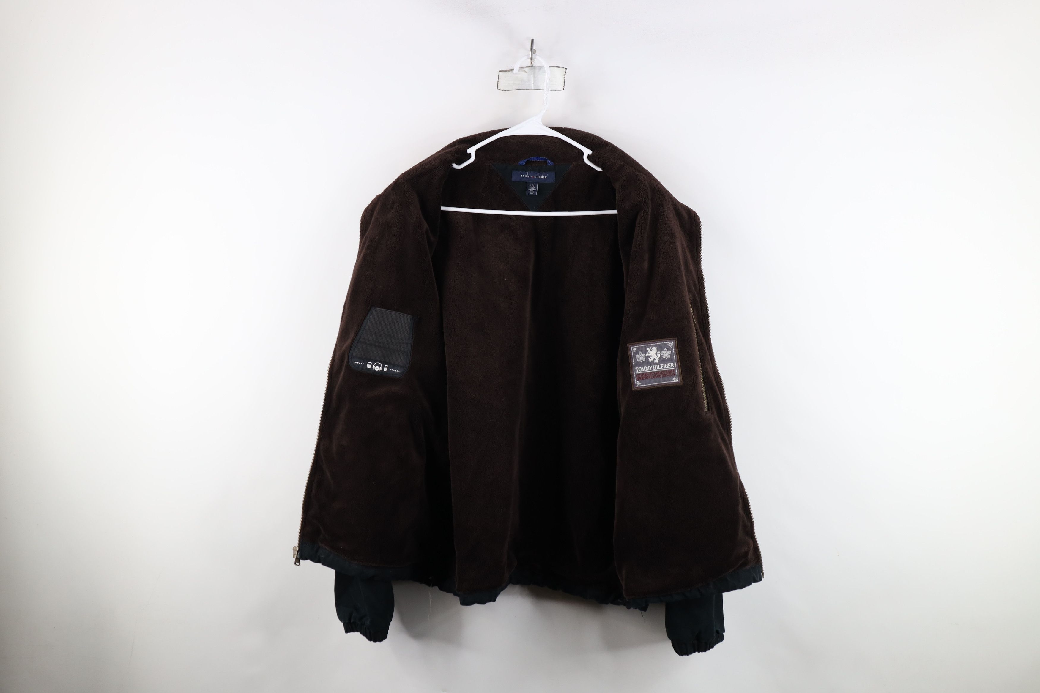 Tommy Hilfiger × Vintage Vintage Tommy Hilfiger Fleece Lined Canvas Jacket Black Size US L / EU 52-54 / 3 - 10 Thumbnail