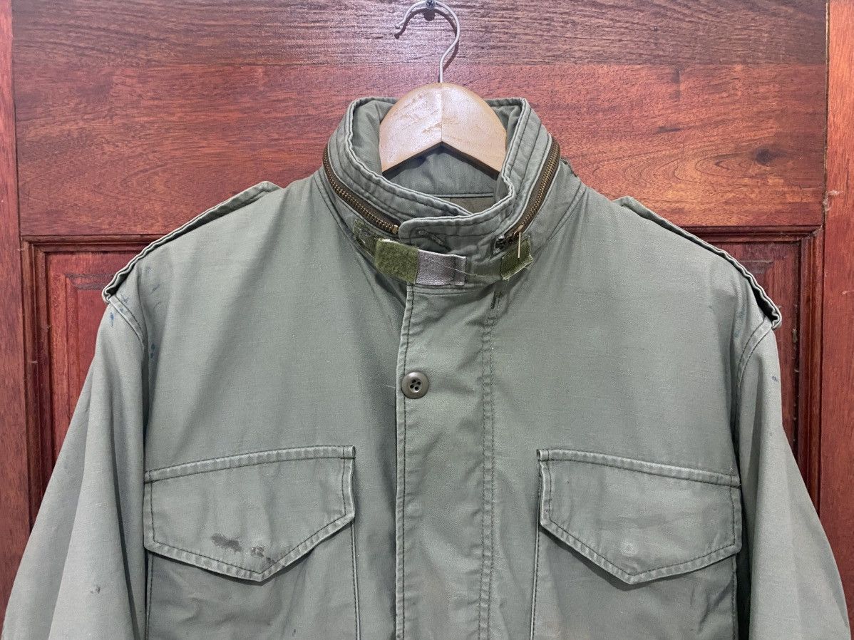 Alpha Industries Vintage 80's M-65 Alpha Beige Military Parka Jacket Painted Size US S / EU 44-46 / 1 - 4 Thumbnail
