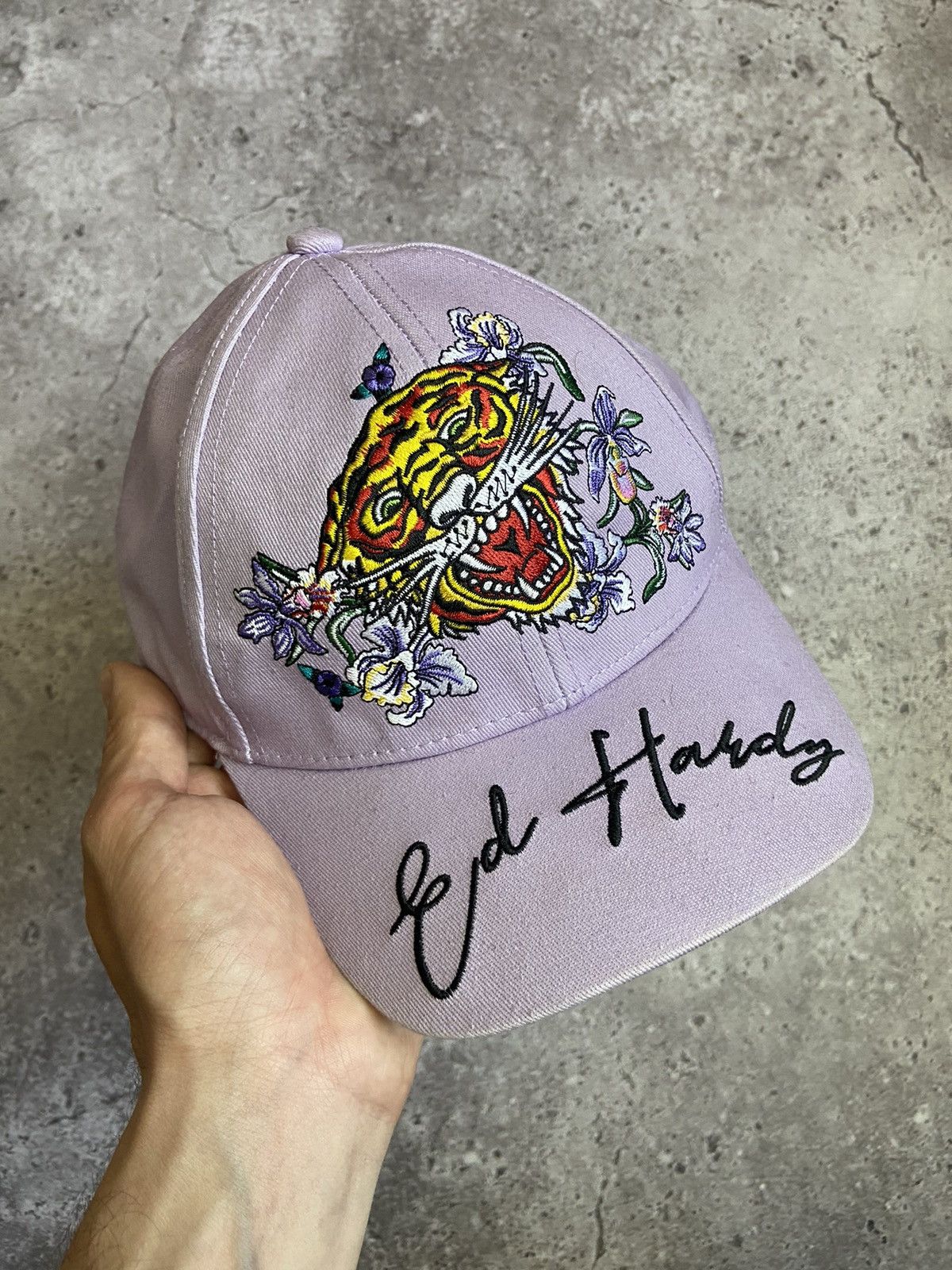 Ed Hardy × Japanese Brand Vintage ED HARDY Beaded Skull Tiger Cap Hat Size ONE SIZE - 1 Thumbnail