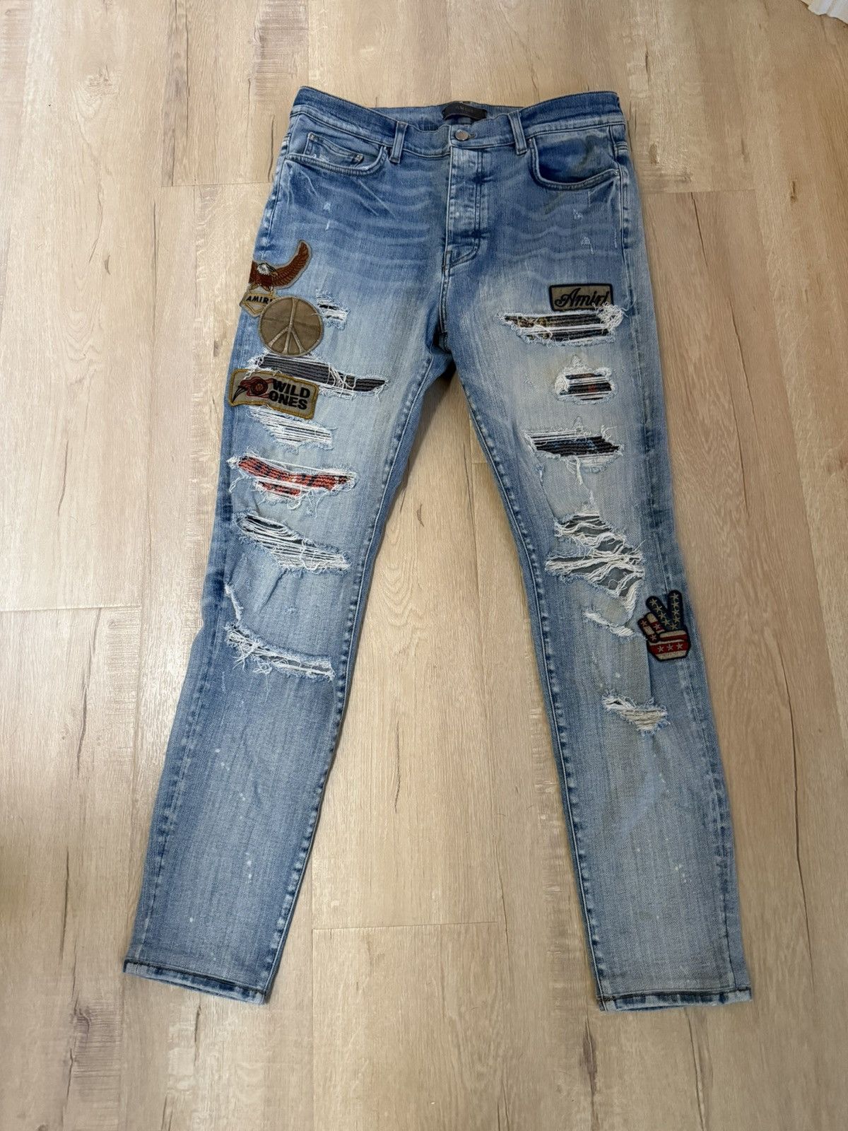 AMIRI Biker Patch Jeans distressed