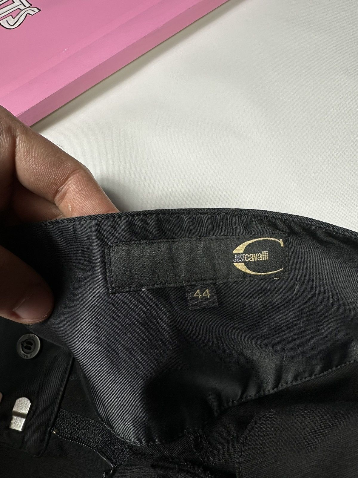 Just Cavalli × Vintage Just Cavalli Slim Stretch Pants Satin Size 27" / US 4 / IT 40 - 9 Thumbnail