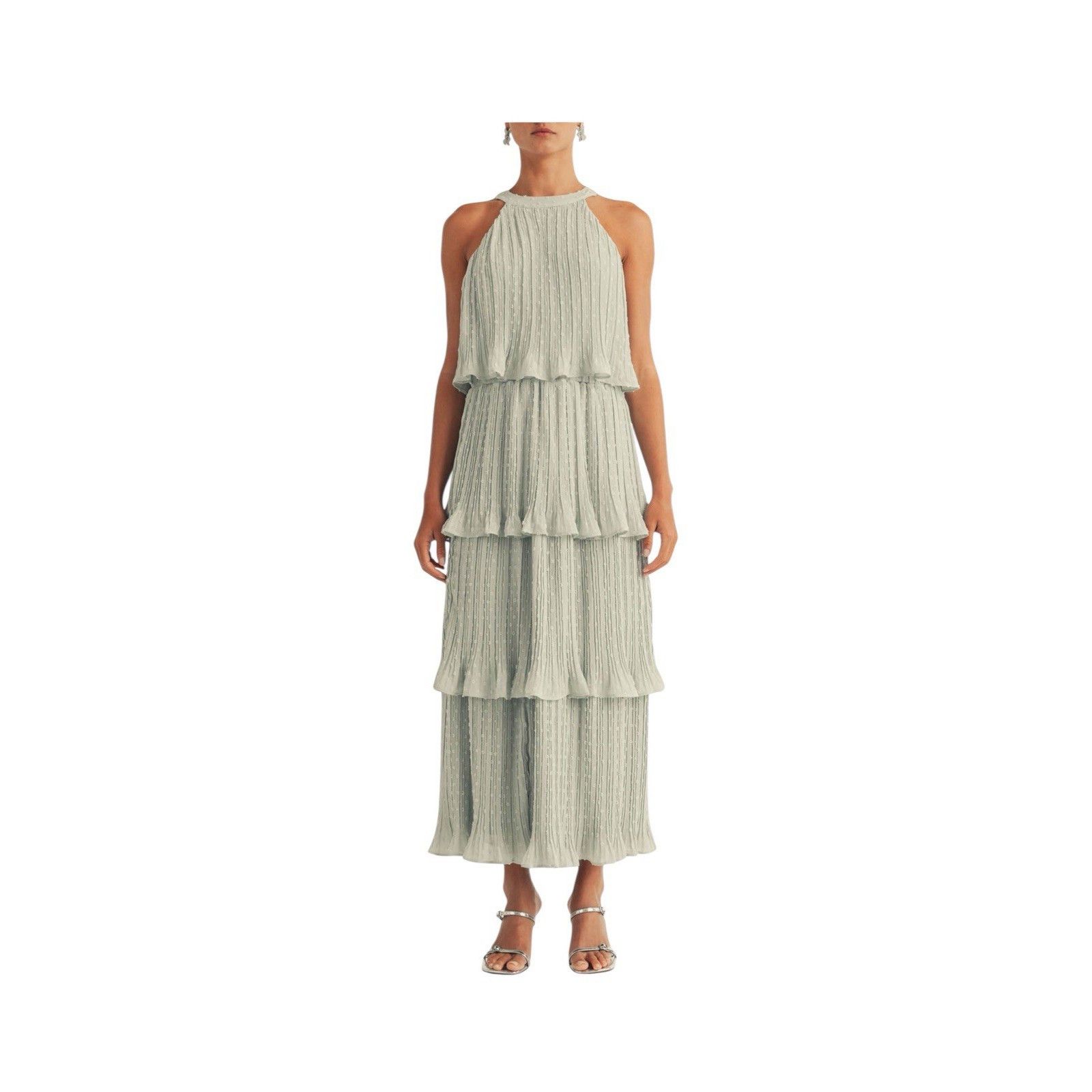 Other NWOT AROSE STUDIO TIERED CHIFFON DRESS Size XL / US 12-14 / IT 48-50 - 1 Thumbnail