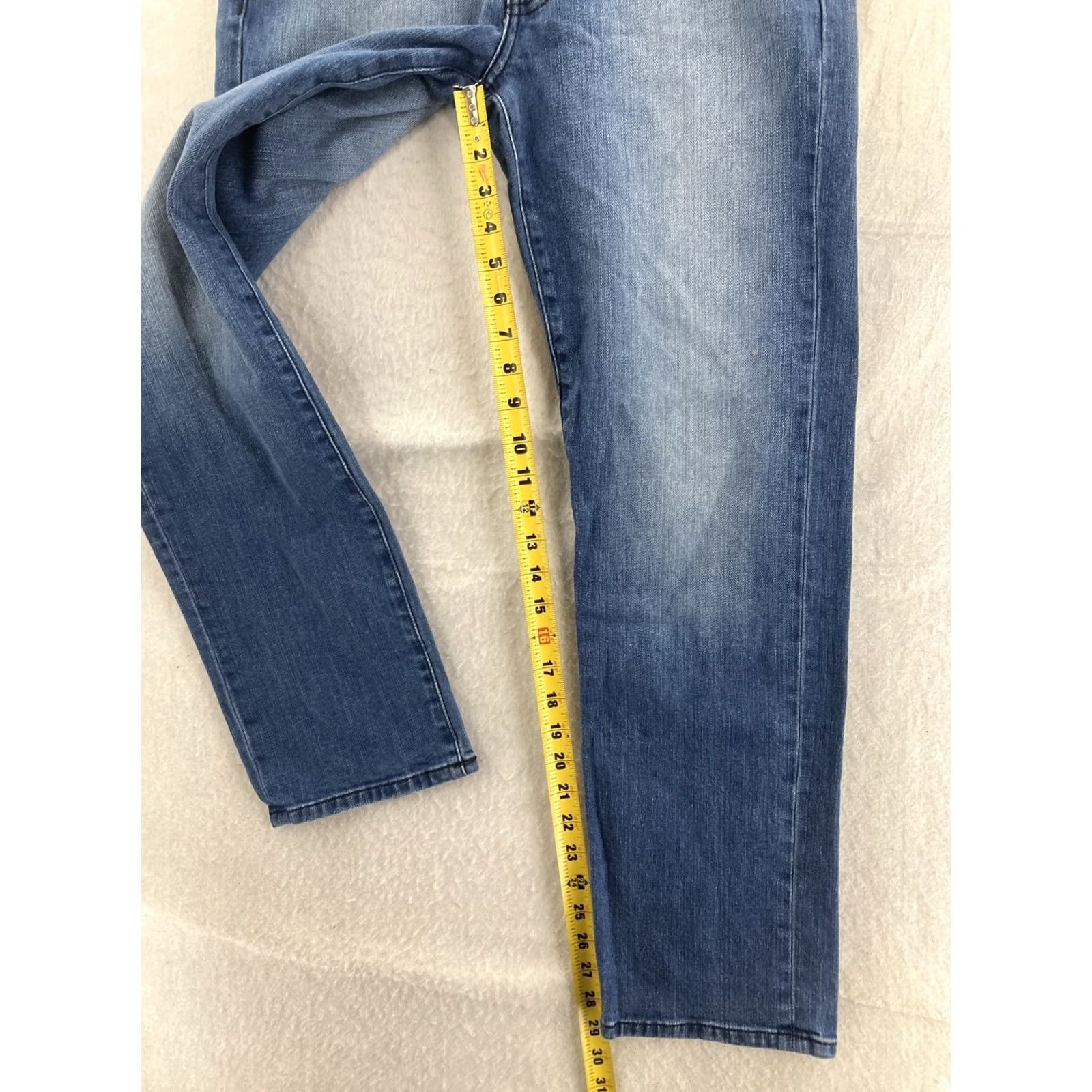 Vintage ARTISTIX Jeans 34 x 33 Straight Leg Denim Embroidered Distressed Skull Pockets Camo Lining Leather Trim Men Blue Size US 34 / EU 50 - 5 Thumbnail