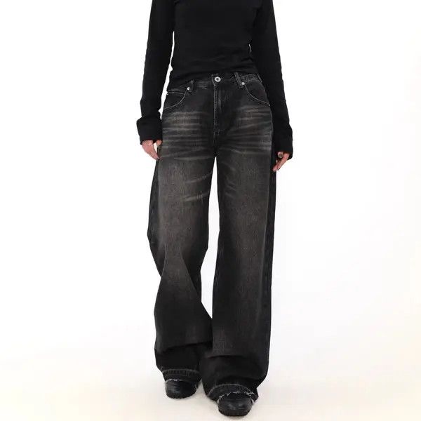 Japanese Brand VIBE Street Wash Wide Leg Straight Jeans Size US 34 / EU 50 - 8 Thumbnail