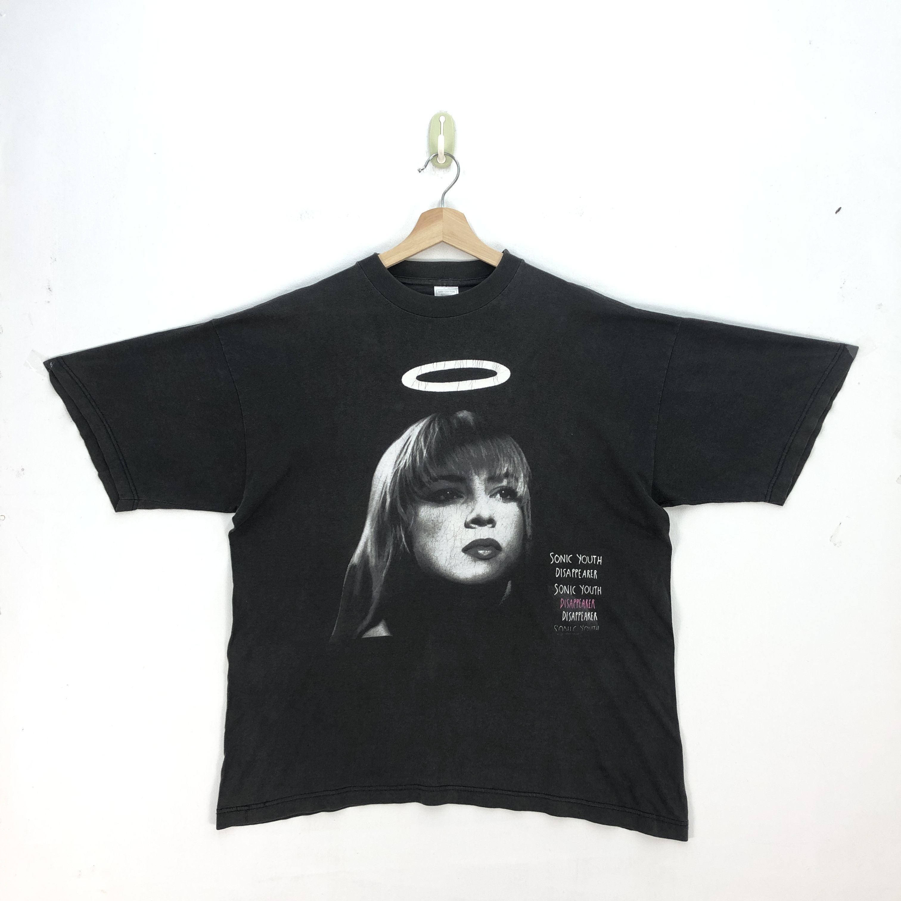 Band Tees × Vintage 90s Sonic Youth T-Shirt Disappearer Traci Lords Black  Tee | Grailed