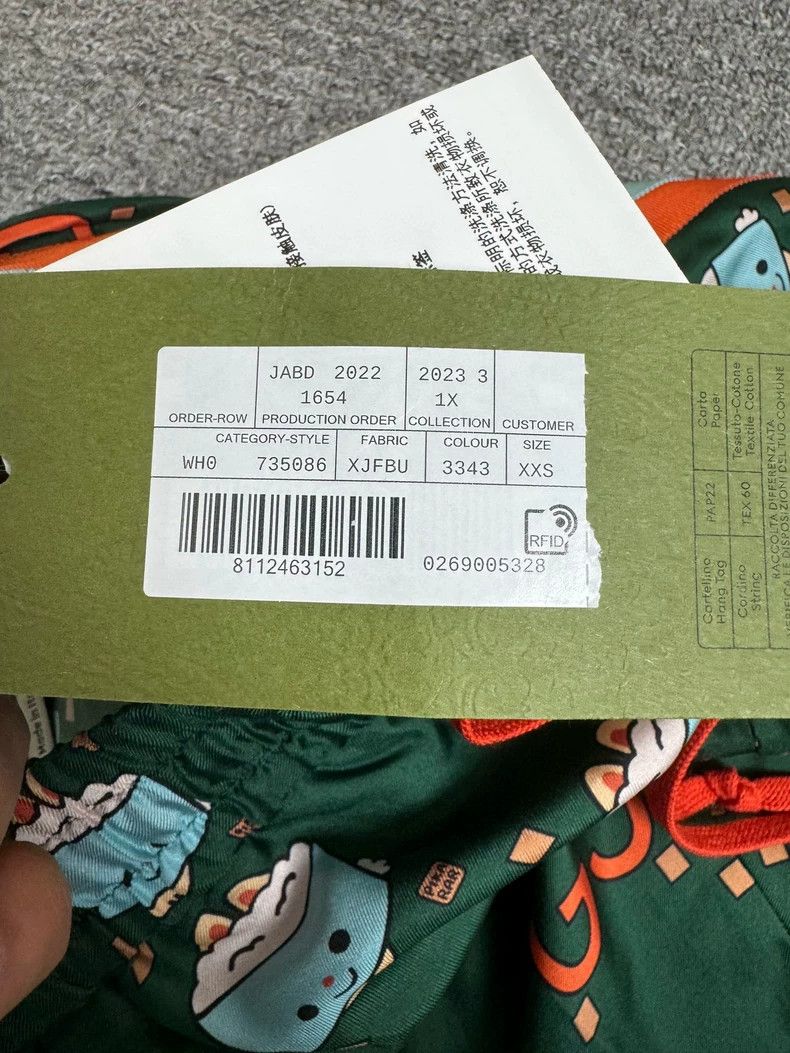 Gucci Gucci SizeXXS Green cartoon GG full logo trousers Size US 29 - 5 Thumbnail
