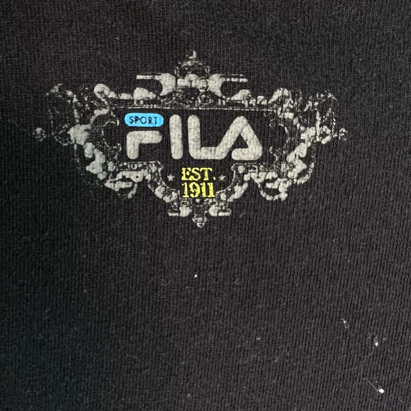 Fila FILA Black T Shirt Mens Graphic Print 100% Cotton Crew Neck Short Sleeve M Regular Size XL (if applicable) Size US M / EU 48-50 / 2 - 3 Thumbnail