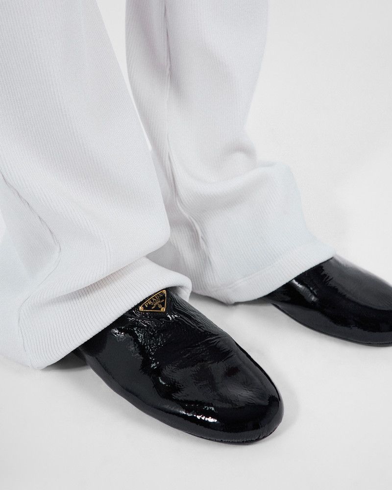 Prada o1B3y1r0526 Patent Leather Ballerinas in Black Size US 6.5 / IT 36.5 - 7 Thumbnail