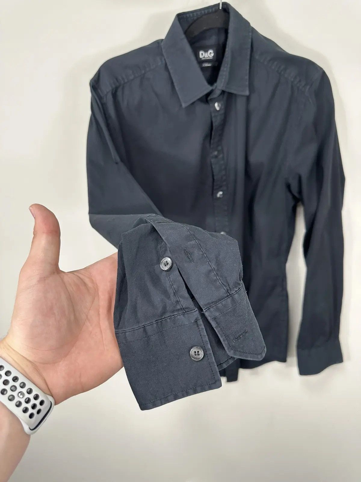 Dolce & Gabbana × Vintage Vintage Dolce & Gabbana Black Logo Luxury Button Up Shirt Size US M / EU 48-50 / 2 - 7 Thumbnail