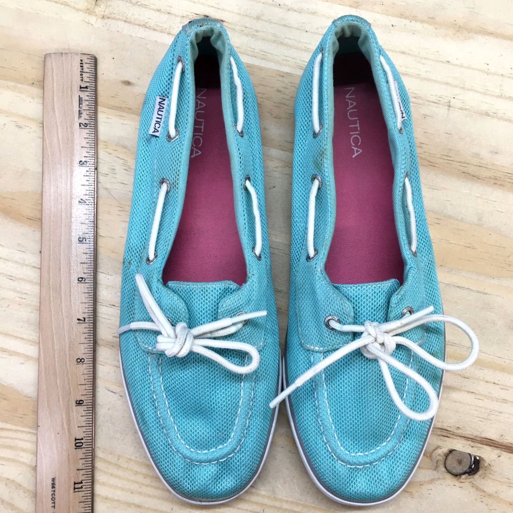 Nautica Nautica Shoes Womens 10 Boat Aqua Blue Lace Up Casual Comfort Low Top Round Toe Shirt? Size L / US 10 / IT 46 - 6 Thumbnail