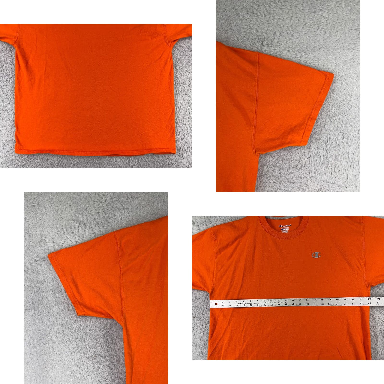 Champion Champion Shirt Men XL Orange Embroidered Logo Short Sleeve Cotton T-Shirt Size US XL / EU 56 / 4 - 8 Thumbnail