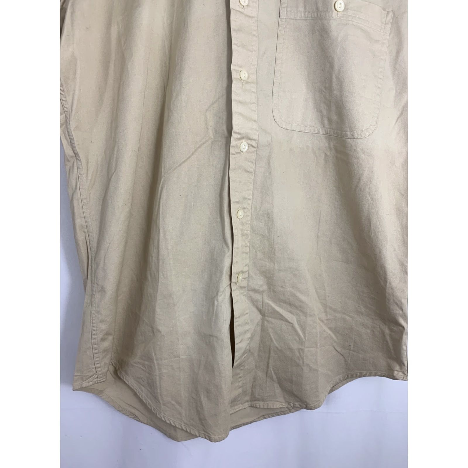 Chaps VINTAGE Ralph Lauren Chaps Button-Up Shirt Mens 15 Khaki Cotton Boy Scout Beige Long Sleeve Size US M / EU 48-50 / 2 - 3 Thumbnail