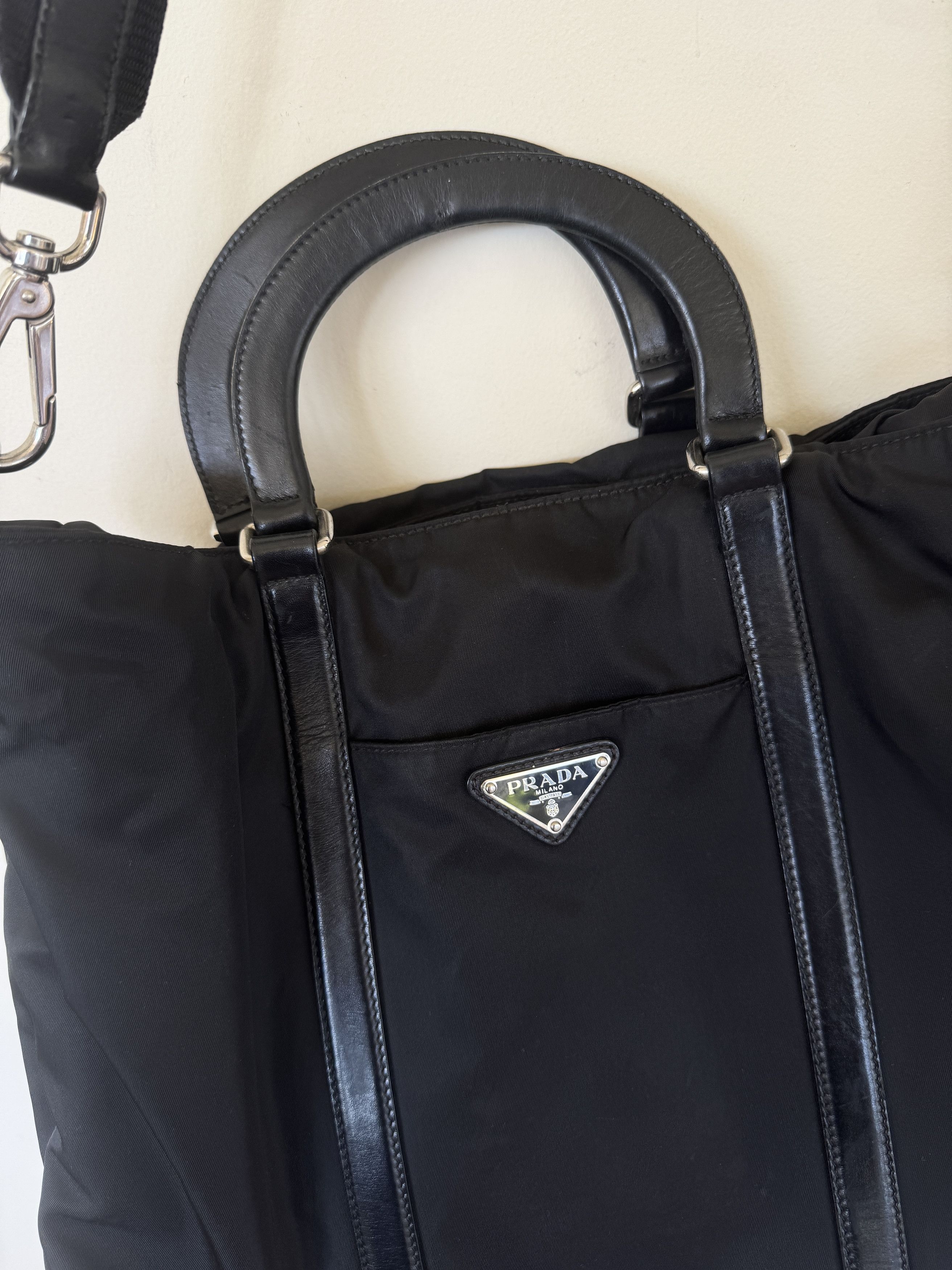 Prada PRADA Vintage Nylon Messenger Tote Bag Size ONE SIZE - 4 Thumbnail