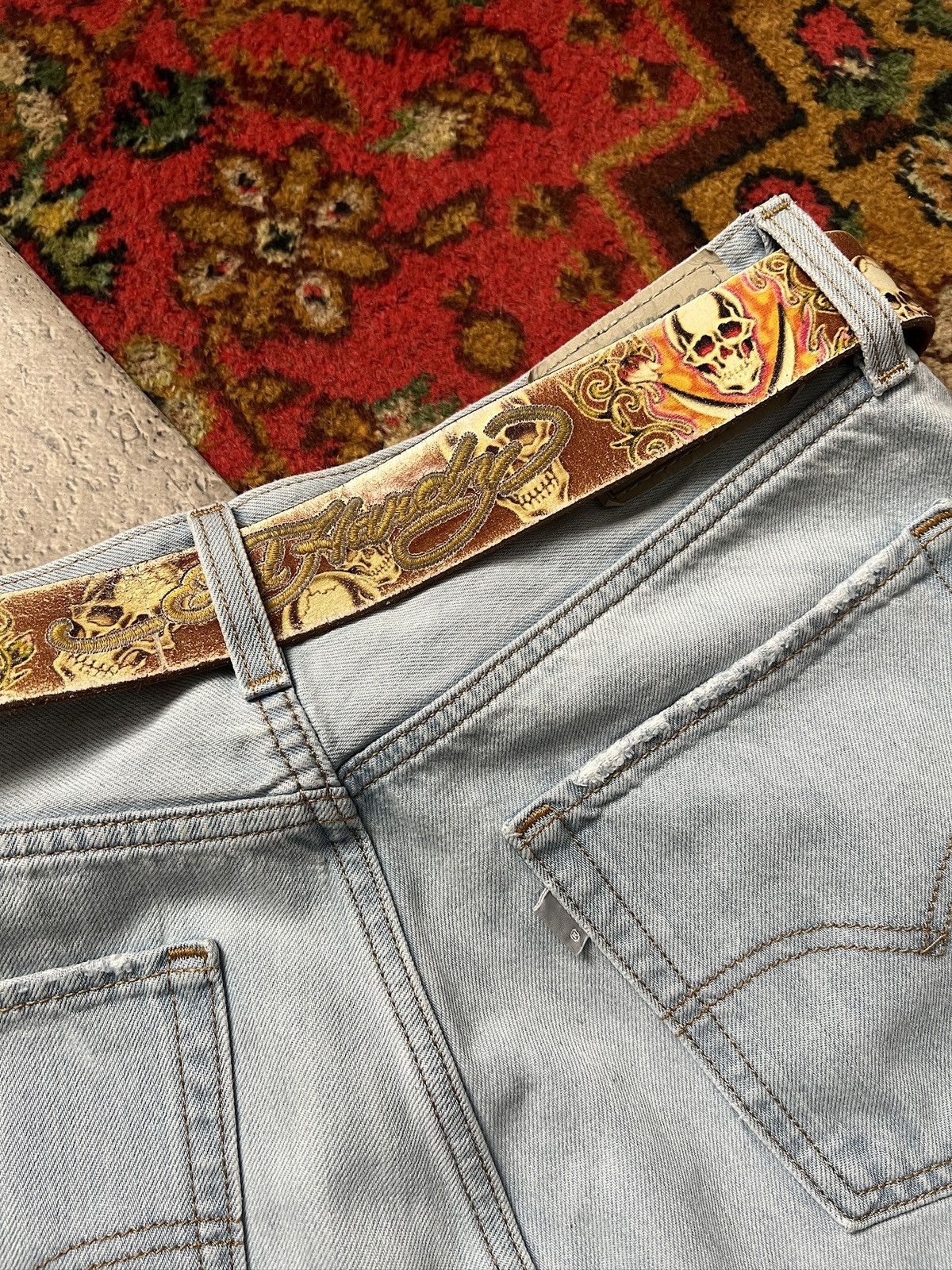 Ed Hardy Edhardy leather monogram y2k belt hype fashion archive Size ONE SIZE - 9 Thumbnail
