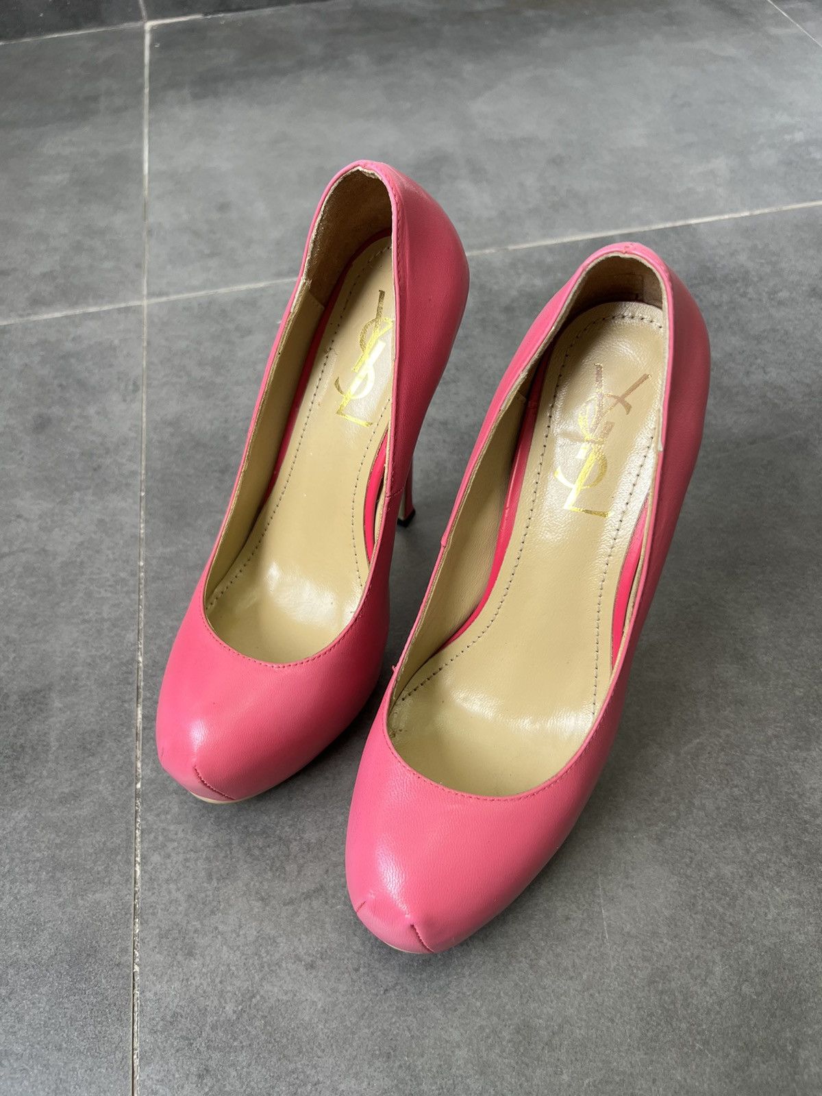 Yves Saint Laurent Vintage Yves Saint Laurent high pink iconic heels Size US 7 / IT 37 - 1 Thumbnail