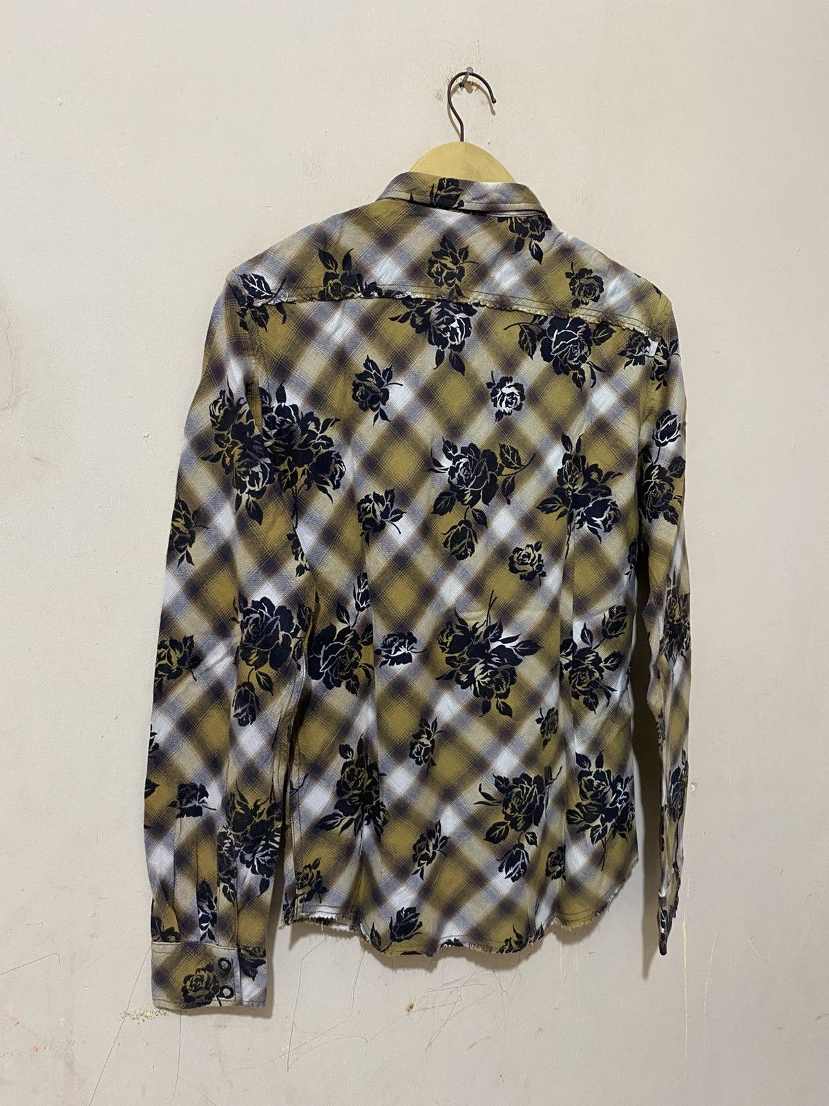 Le Grande Bleu (L.G.B.) Vintage Tornado Mart Floral Checkered Button Shirt Size US M / EU 48-50 / 2 - 11 Thumbnail