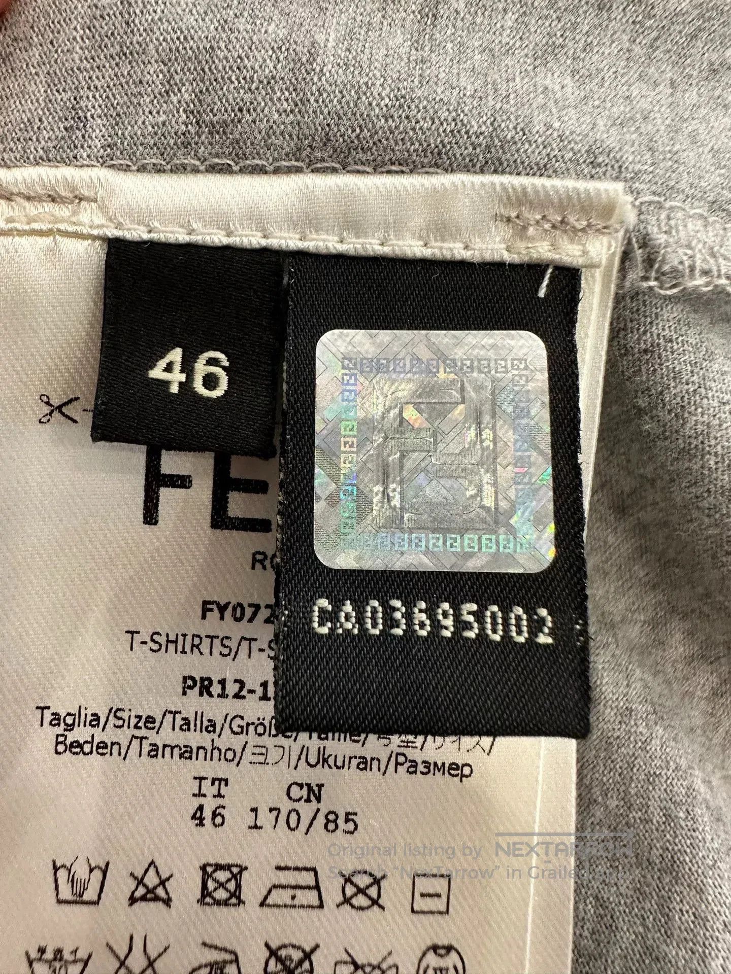 Japanese Brand Fendi Double F Monster Logo Men's Tee. Size US S / EU 44-46 / 1 - 6 Thumbnail