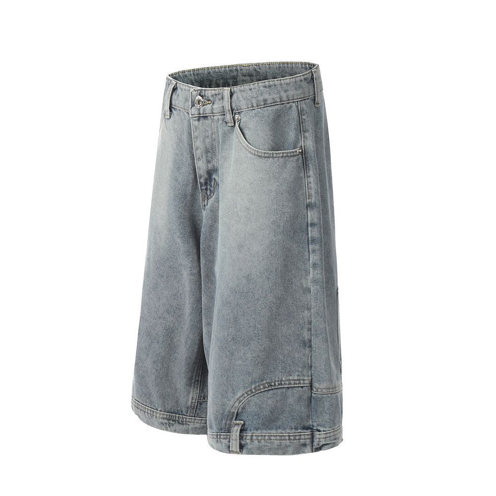 Japanese Brand × Vintage Men's high street trend washed straight cargo denim shorts Size US 32 / EU 48 - 2 Thumbnail