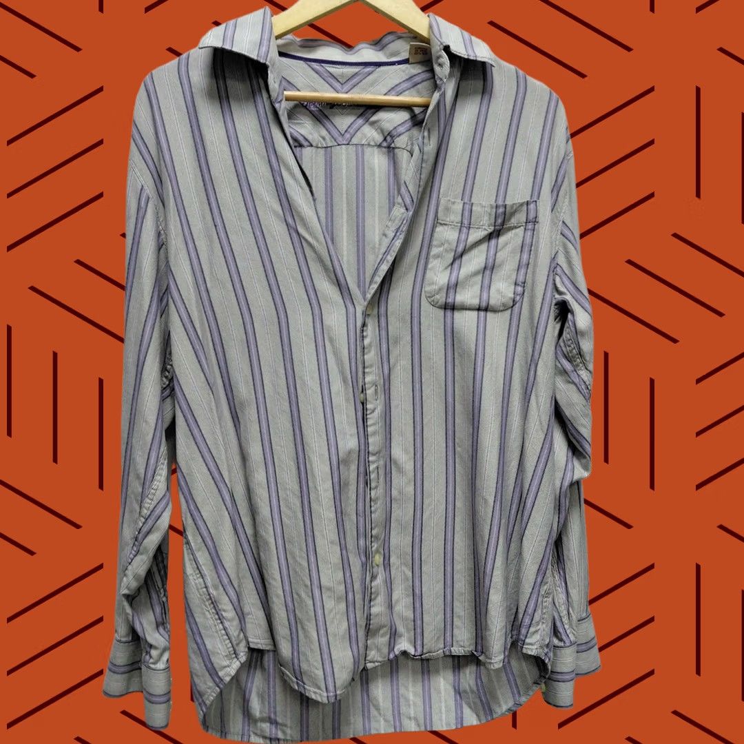 Tommy Bahama Tommy Bahama Silk Striped Shirt Long Sleeve Collared Size M Mens Regular Fit Button-Up Size US M / EU 48-50 / 2 - 1 Thumbnail