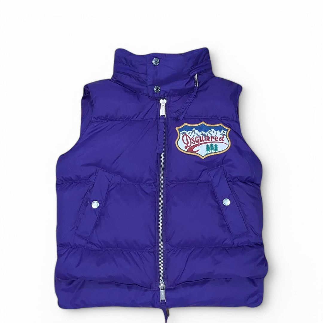 Dsquared2 M Reac Down Purple Vest Puffer Down Fur