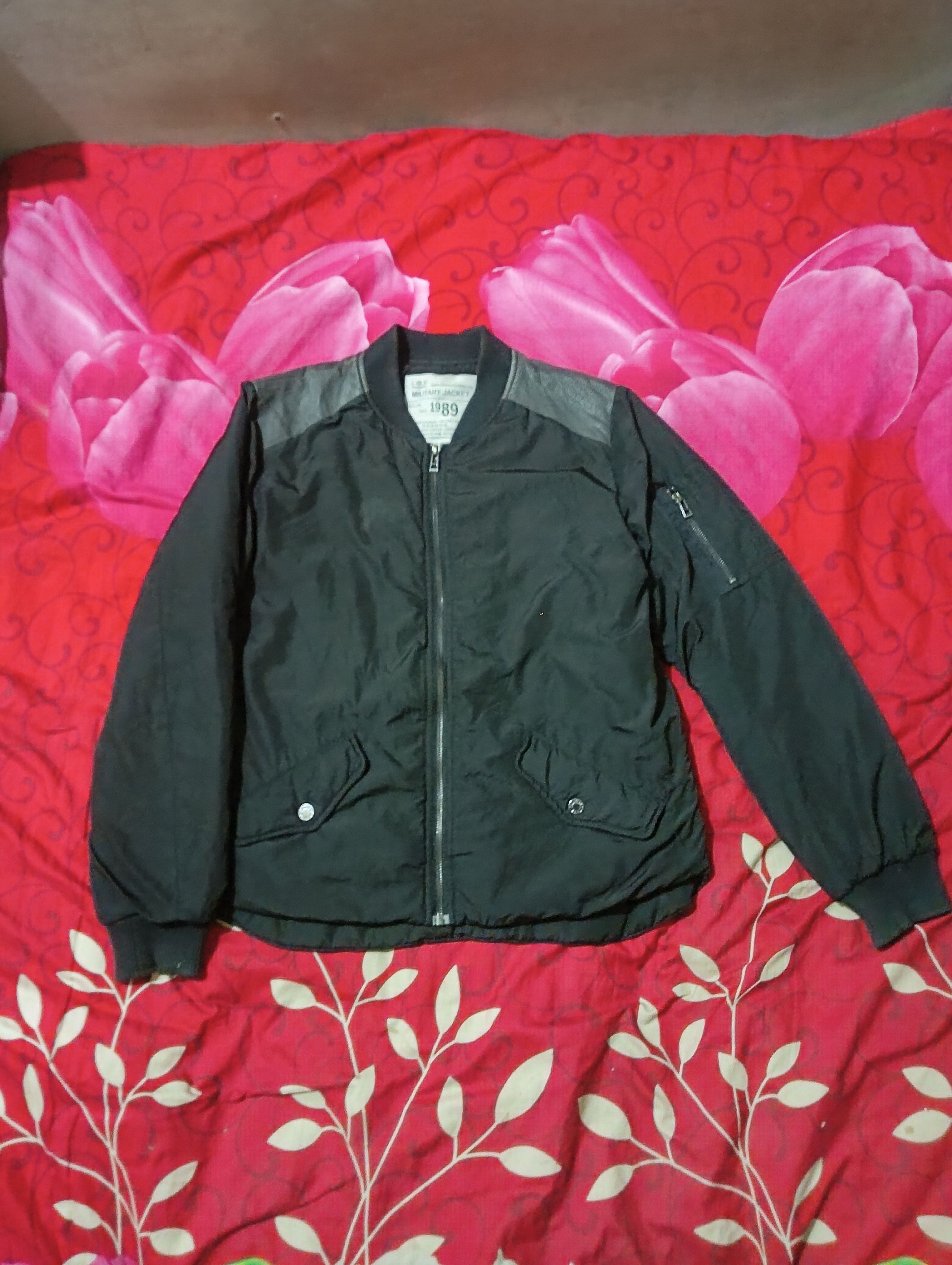 image of Zadig Voltaire Zadig & Voltaire Leather Jaket Military Bomber in Black, Men's (Size Large)