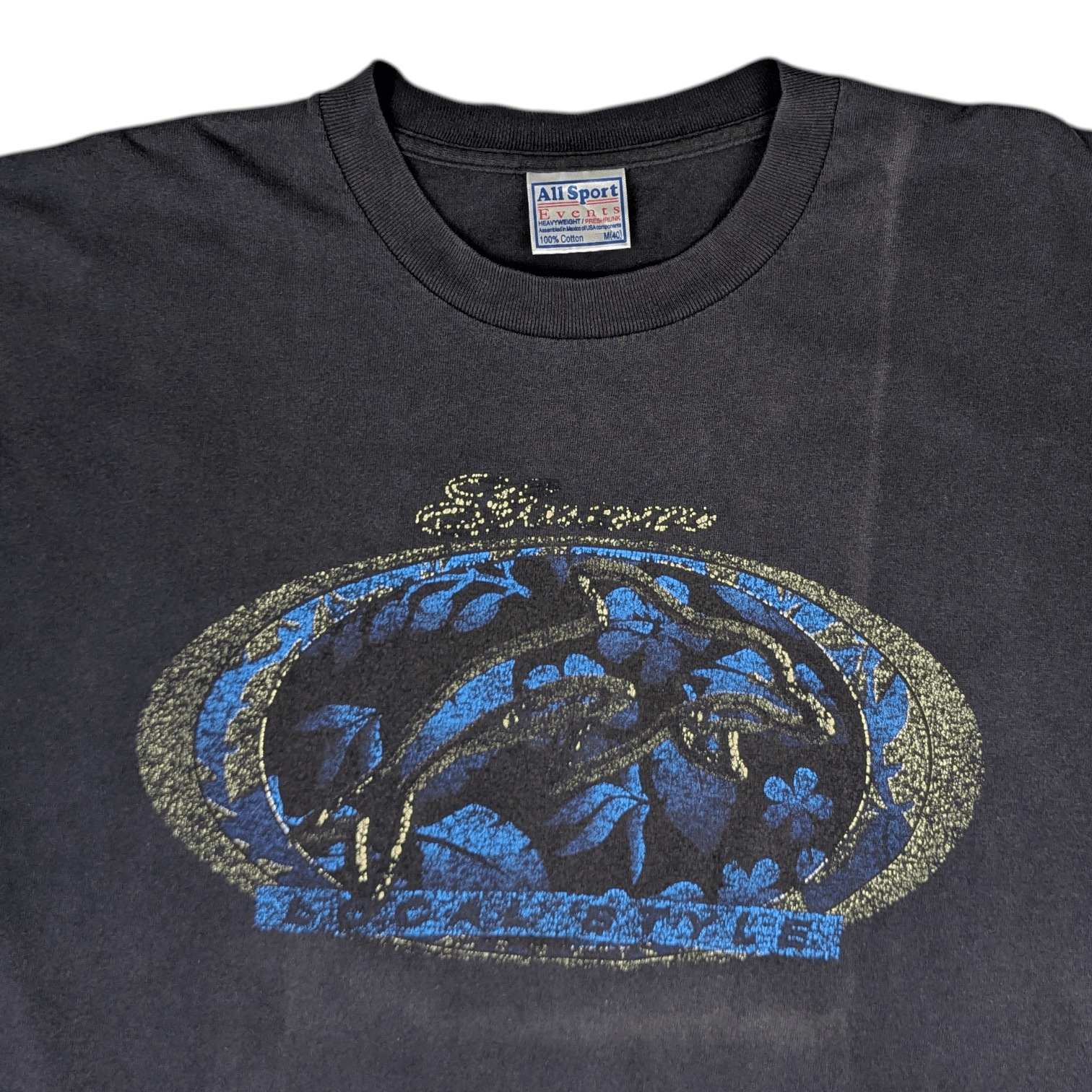 Vintage Vintage 90's ALL SPORT Dolphins Graphic Tee Single Stitches Size US M / EU 48-50 / 2 - 7 Thumbnail