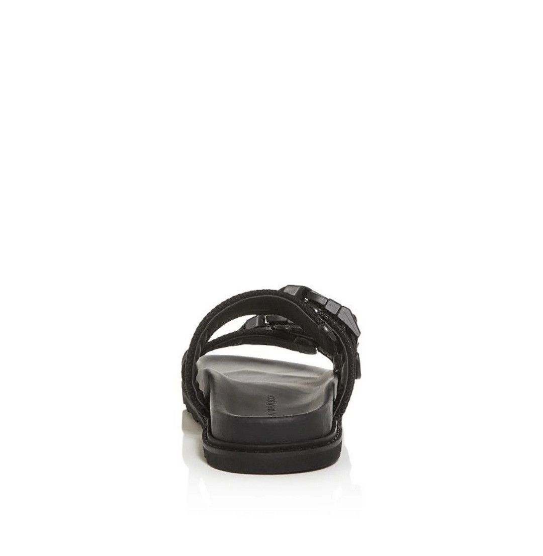 Bottega Veneta Bottega Veneta Leather & Canvas Strap Slide Sandals Size US 10 / EU 43 - 9 Thumbnail