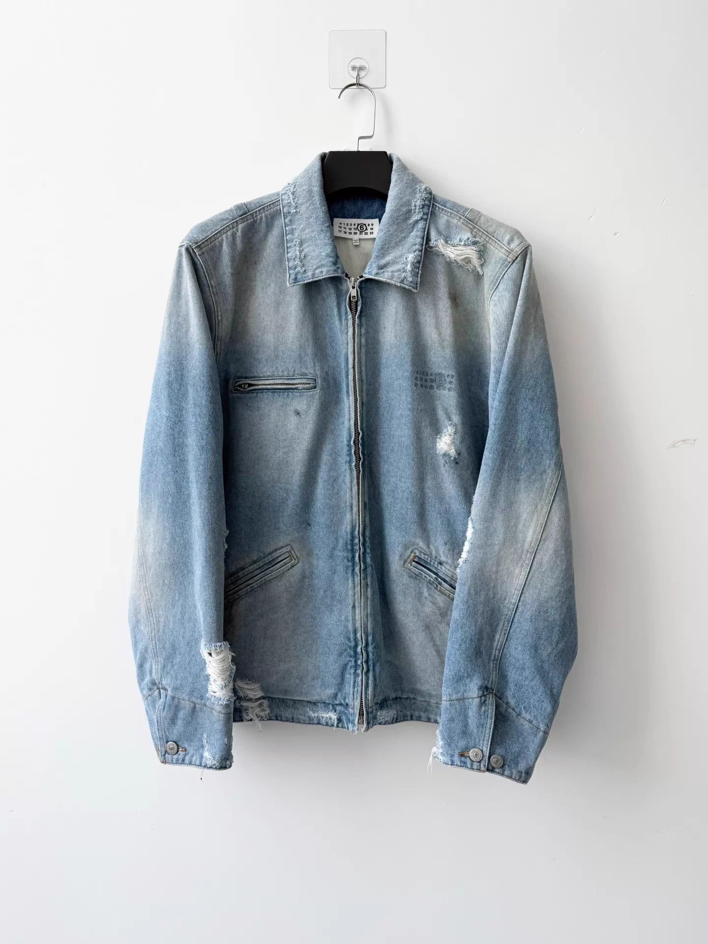 MM6 MM6 S/S25 Mud-Dyed Distressed Light Blue Jacket 50 Size US M / EU 48-50 / 2 - 1 Thumbnail