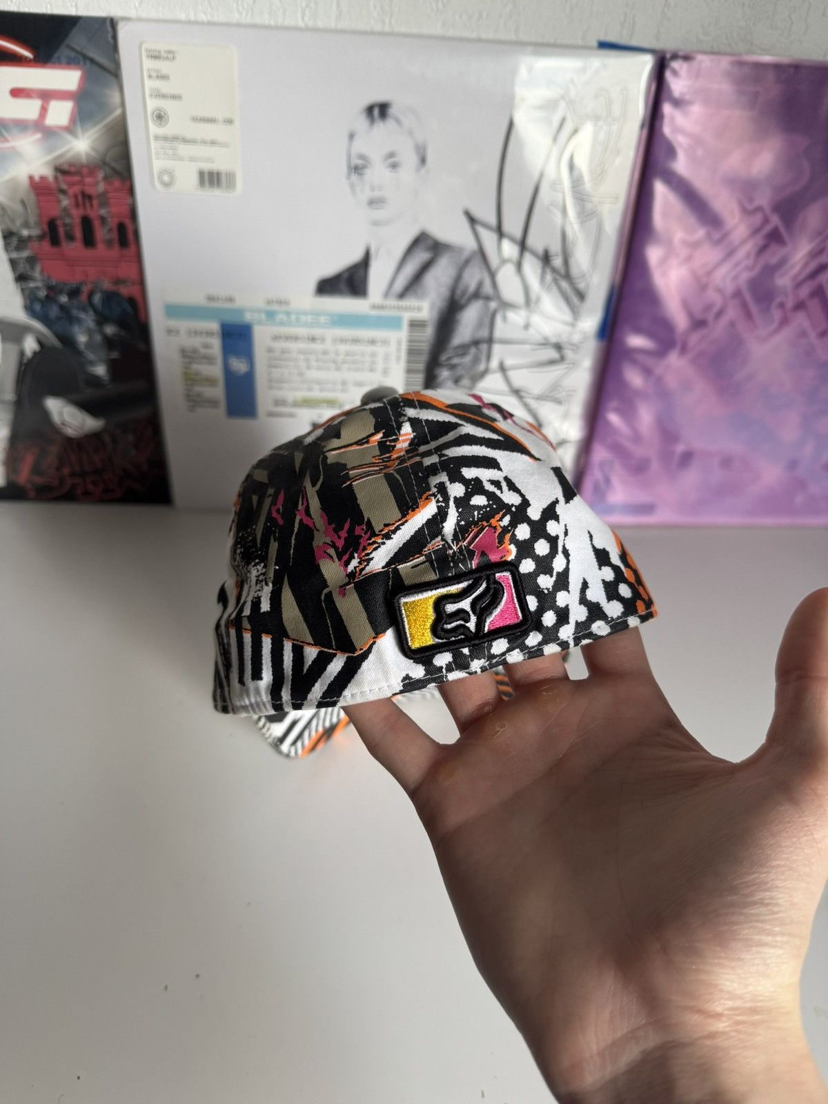 Fox Racing Rare Fox Racing All Over Print Flexfit Cap Y2K Streetwear Size ONE SIZE - 4 Thumbnail