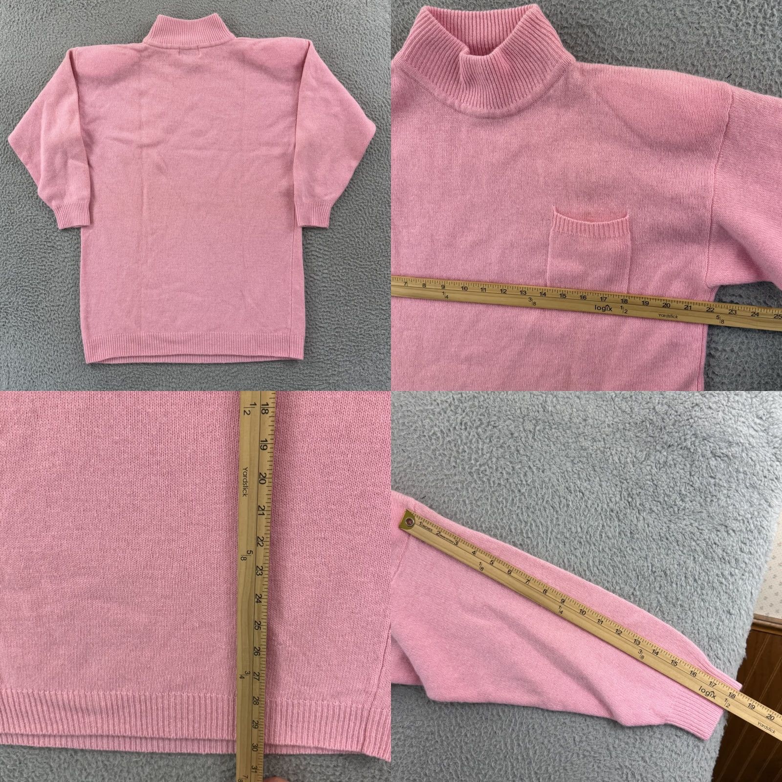 Pinko VINTAGE Vivat Sweater Womens Large Pink 3/4 Sleeve Lambswool Angora 80s Outdoor Size L / US 10 / IT 46 - 8 Thumbnail