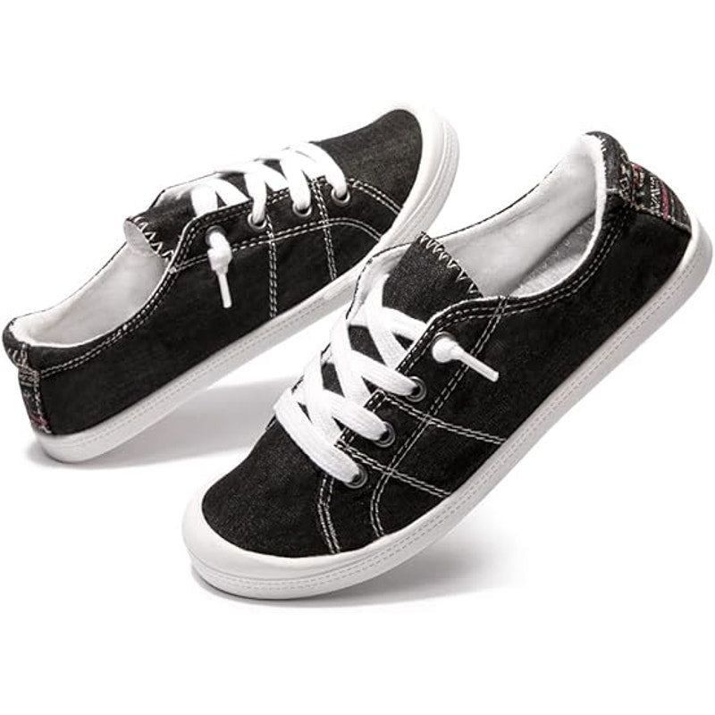 Other Beneker Womens Size 10 Black Canvas Low Top Sneakers Size US 10 / IT 40 - 6 Thumbnail
