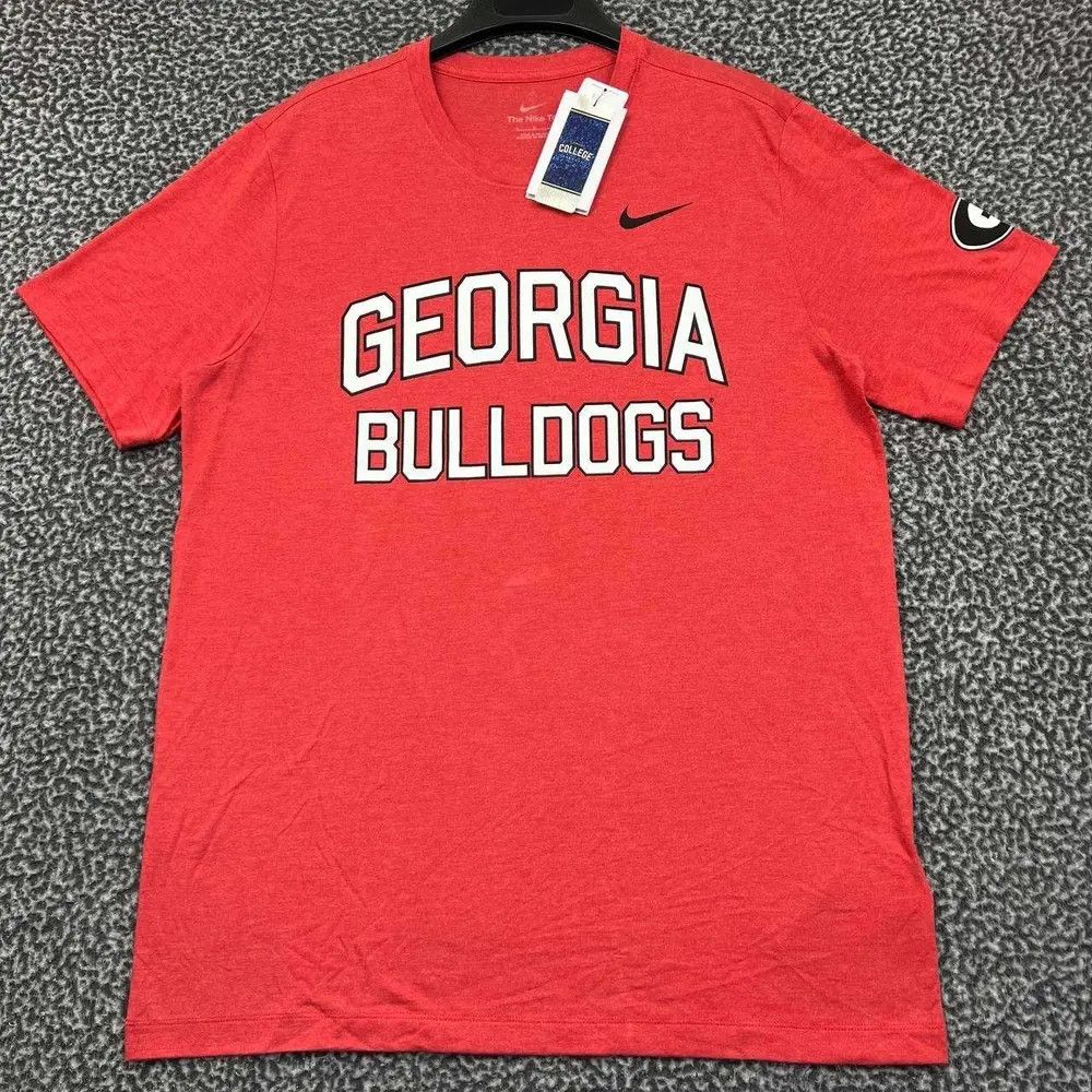 Nike Nike Shirt Men Red Georgia Bulldogs NCAA Crew Neck New L Size US L / EU 52-54 / 3 - 1 Thumbnail