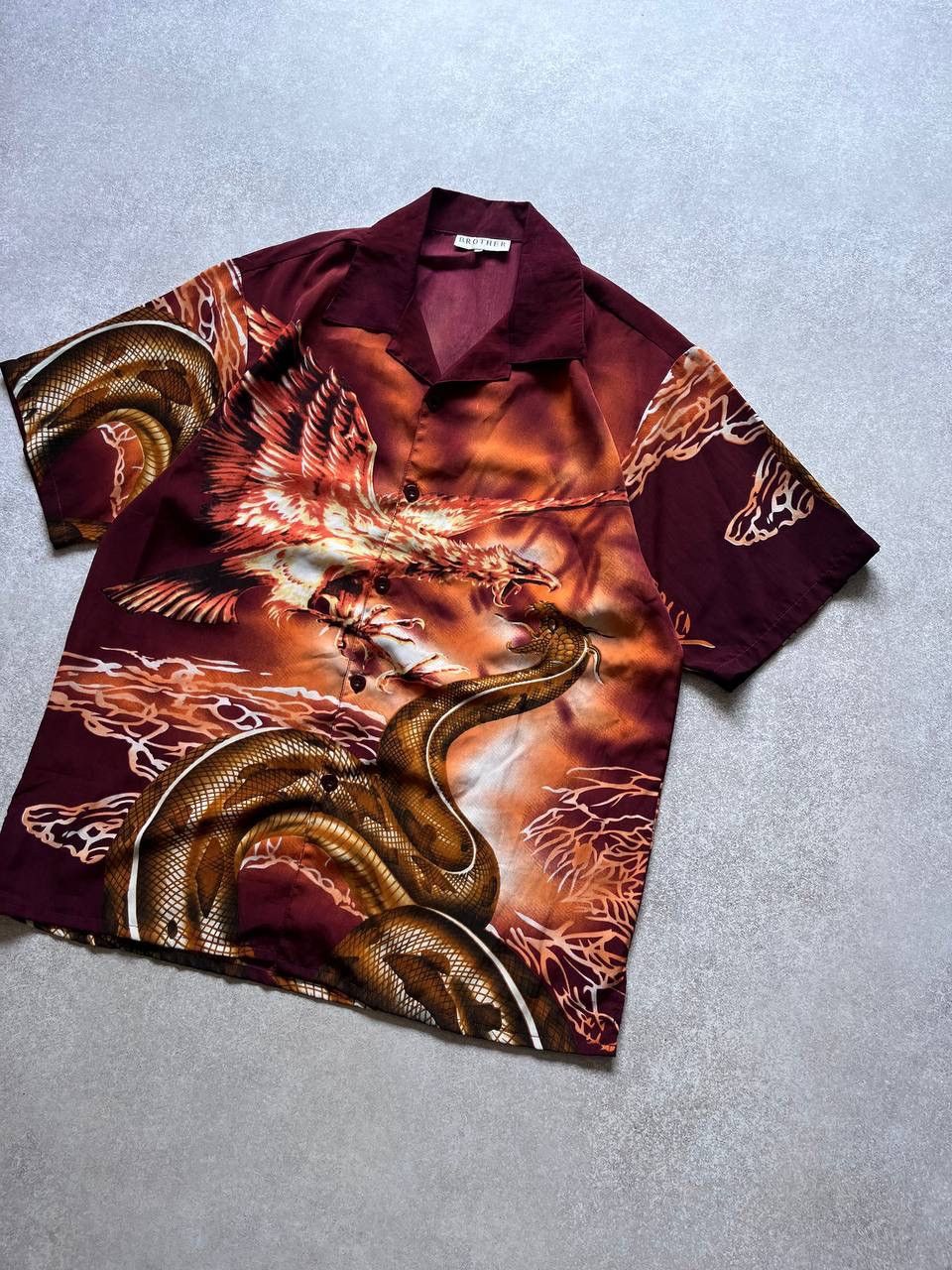 Japanese Brand × Vintage Vintage Eagle All Overprint Graphic Shirt XL Size US XL / EU 56 / 4 - 3 Thumbnail