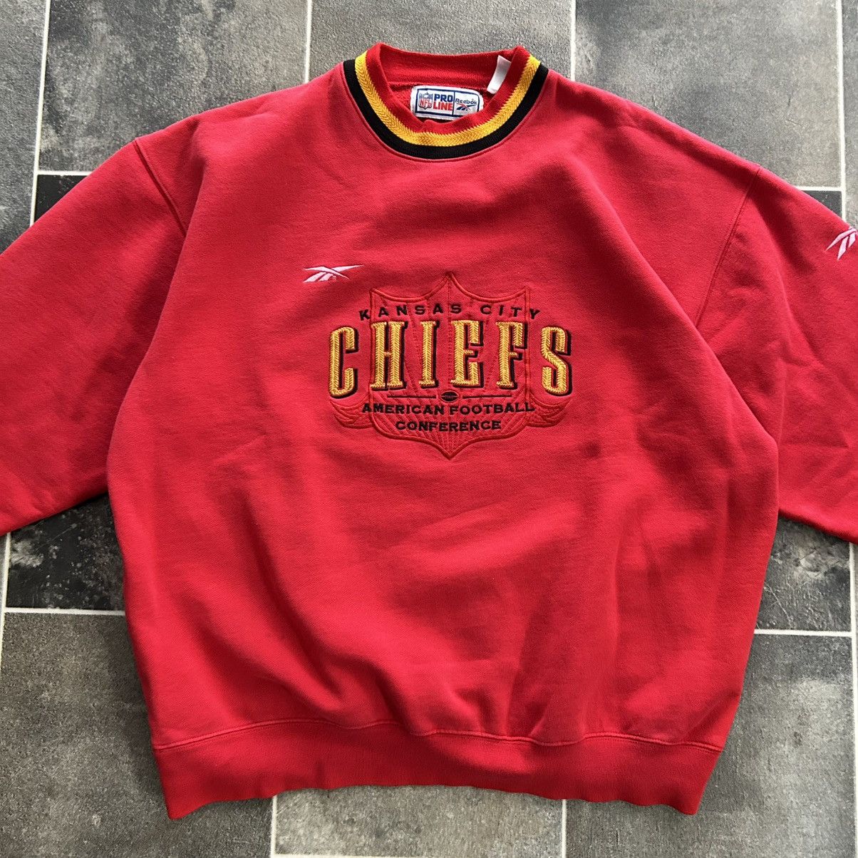 Reebok Vintage 90s Reebok Kansas City Chiefs Football Sweatshirt Size M / US 6-8 / IT 42-44 - 2 Thumbnail