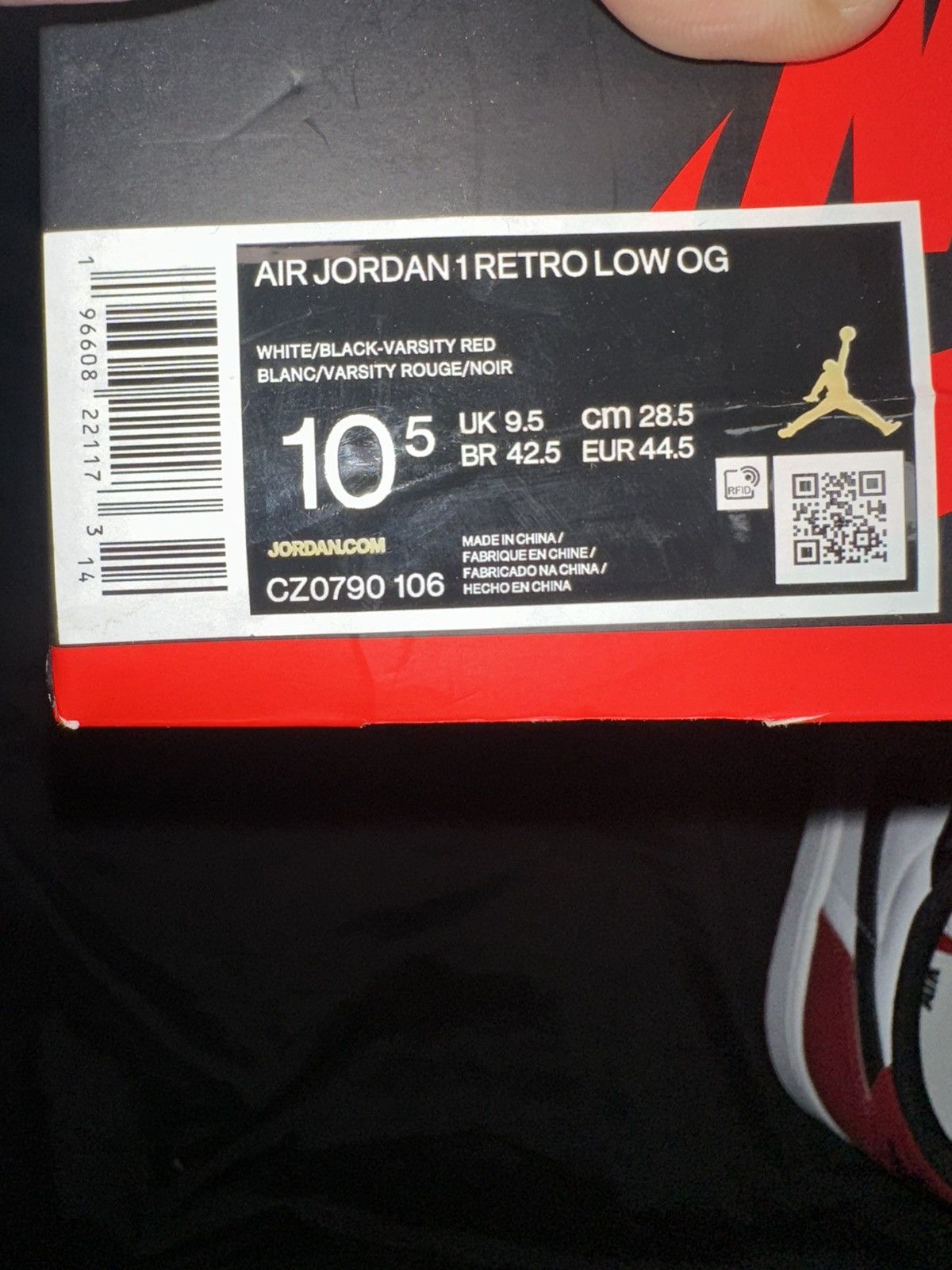 Jordan Brand Jordan 1 low bred toe 👹 Size US 10.5 / EU 43-44 - 9 Thumbnail