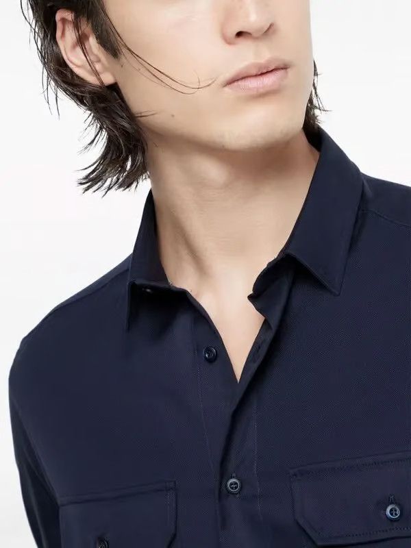 Brunello Cucinelli o1la1rc1a0425 Shirt in Navy Blue Size US M / EU 48-50 / 2 - 4 Thumbnail