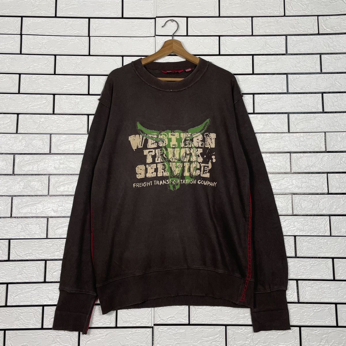 Zara Western Truck Service Crewneck Sweatshirt Size US L / EU 52-54 / 3 - 1 Thumbnail
