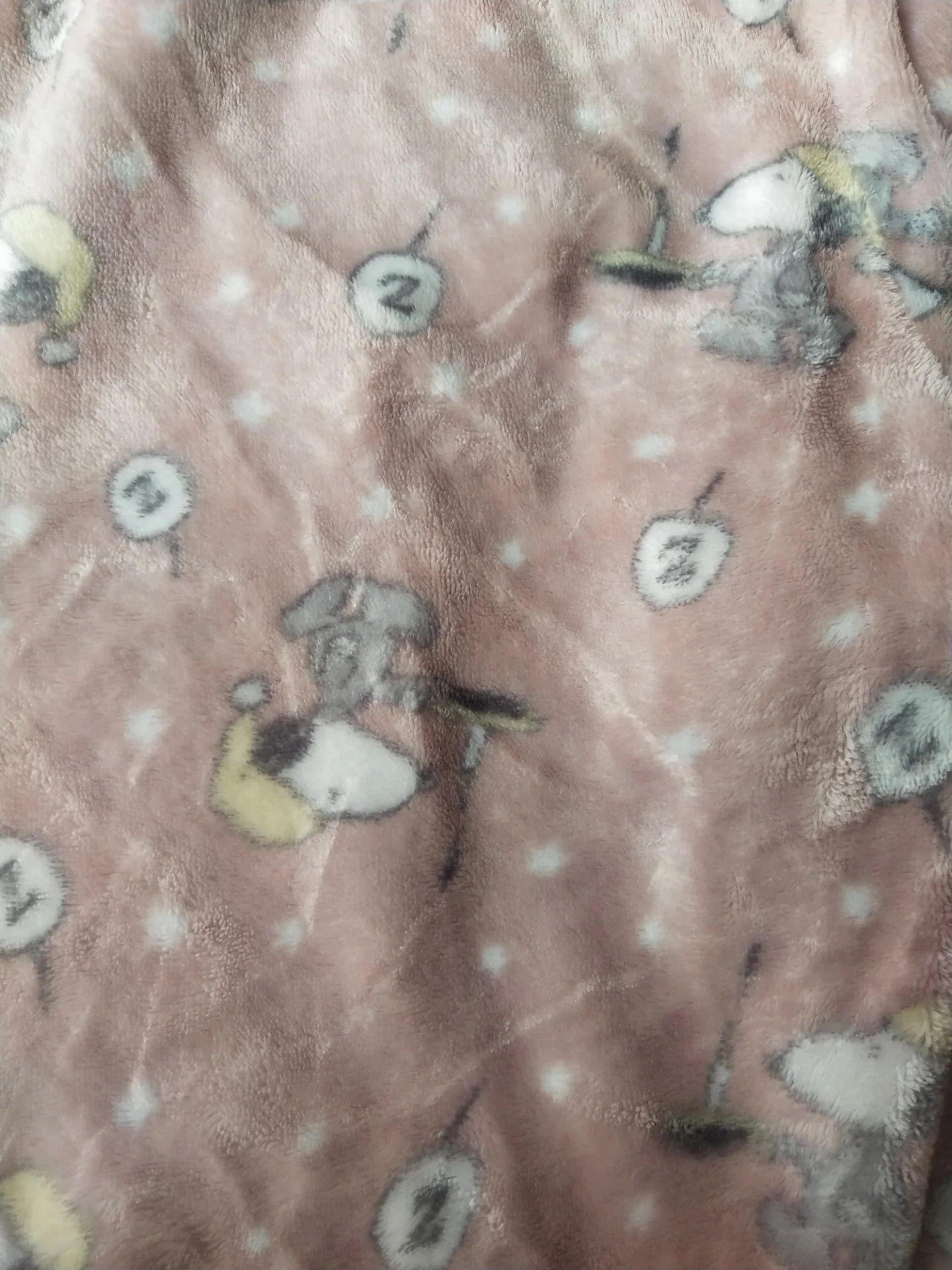 Peanuts Snoopy Peanuts Fleece Lounge Pants Pink Size 29" - 3 Thumbnail