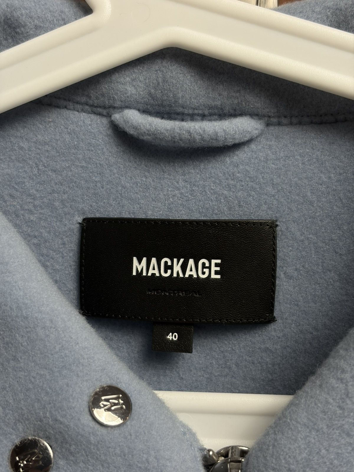 Mackage Mackage Monreal Wool Cashmere Bomber Baby Blue Women’s Size S / US 4 / IT 40 - 5 Thumbnail