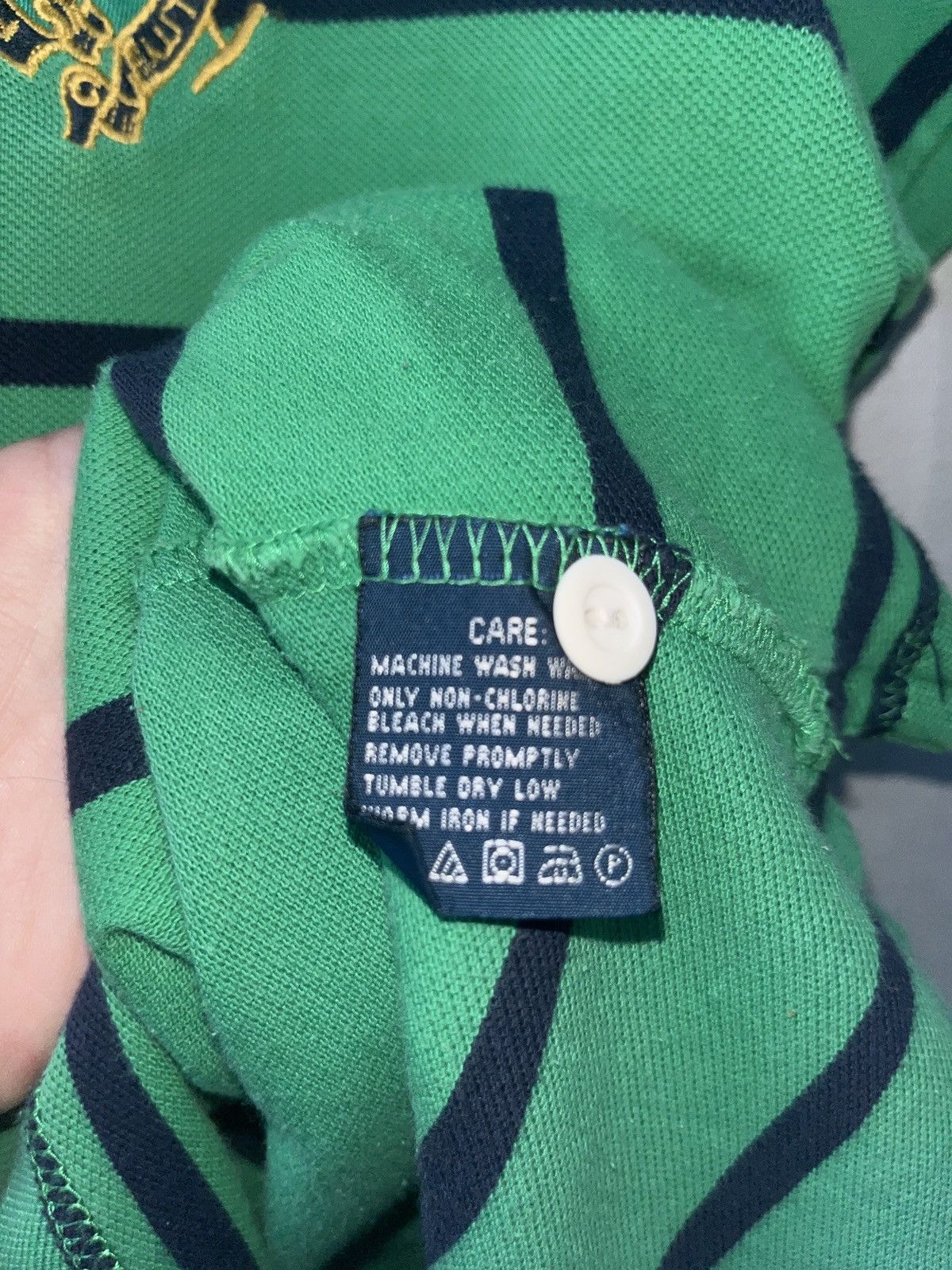 Ralph Lauren Vintage Polo Ralph Lauren Green Rugby Striped Polo T-Shirt Size XL / US 12-14 / IT 48-50 - 8 Thumbnail