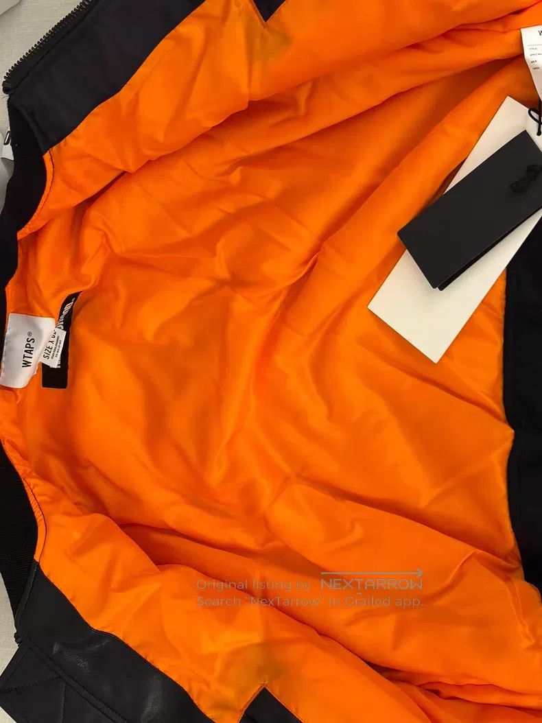 Wtaps Wtaps White-sleeved Leather Jacket, Lamb Leather, Nylon an Size US M / EU 48-50 / 2 - 5 Thumbnail