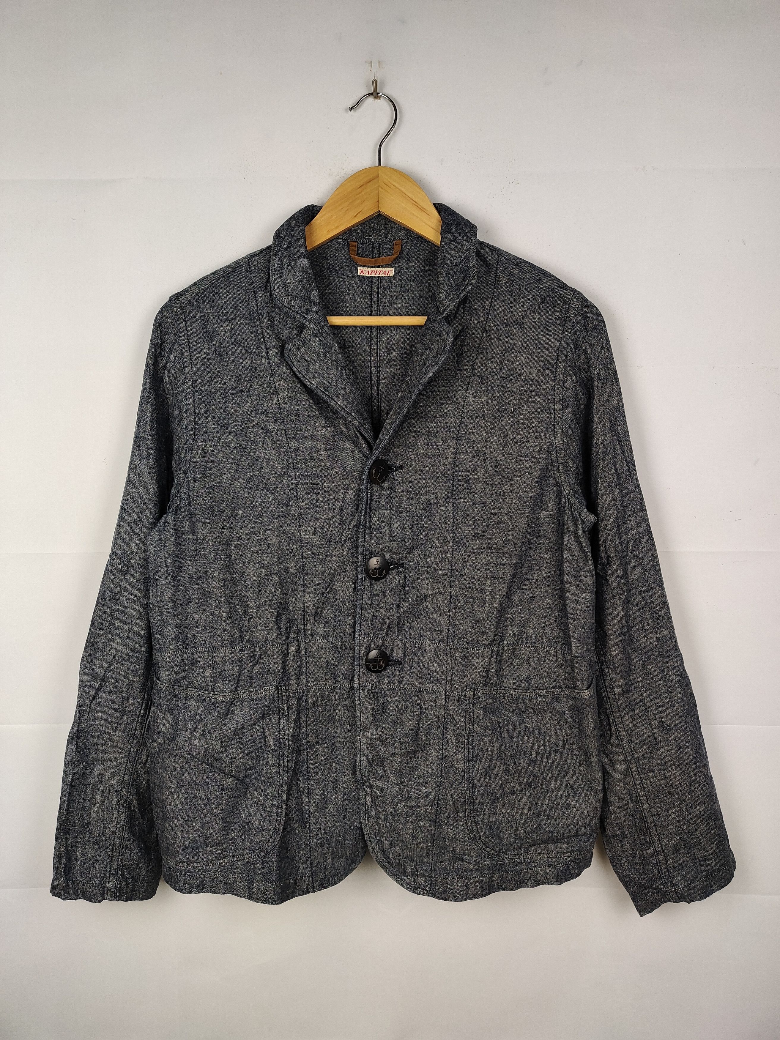Kapital Vintage Kapital Indigo Chambray Jacket Size US M / EU 48-50 / 2 - 1 Thumbnail