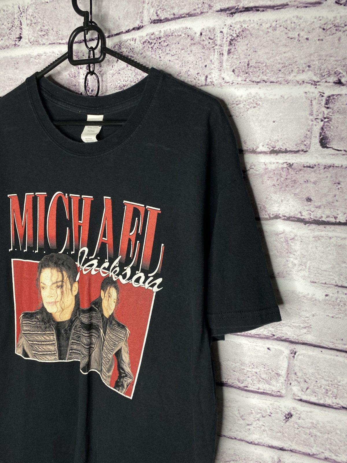 Michael Jackson Men's Vintage T-Shirt Michael Jackson Big Logo Y2K Tee Size US L / EU 52-54 / 3 - 2 Thumbnail