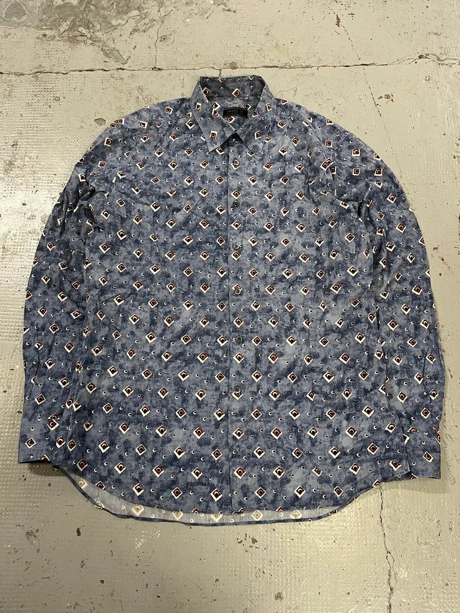 Prada 2000s Prada Abstract Cloud Blue Shirt Size US M / EU 48-50 / 2 - 4 Thumbnail