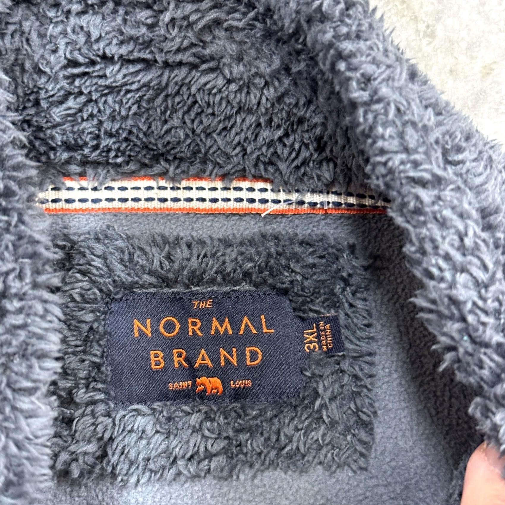 J Brand The Normal Brand Vest Mens 3XL Gray Sherpa Fleece Full Zip Sleeveless Jacket Size US XXL / EU 58 / 5 - 2 Thumbnail