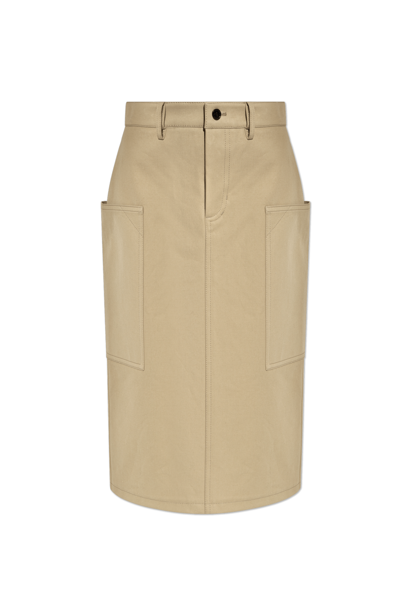 Gucci o1la5ras0526 Embossed Mid-Length Cotton Drill Skirt in Beige Size 27" / US 4 / IT 40 - 1 Thumbnail
