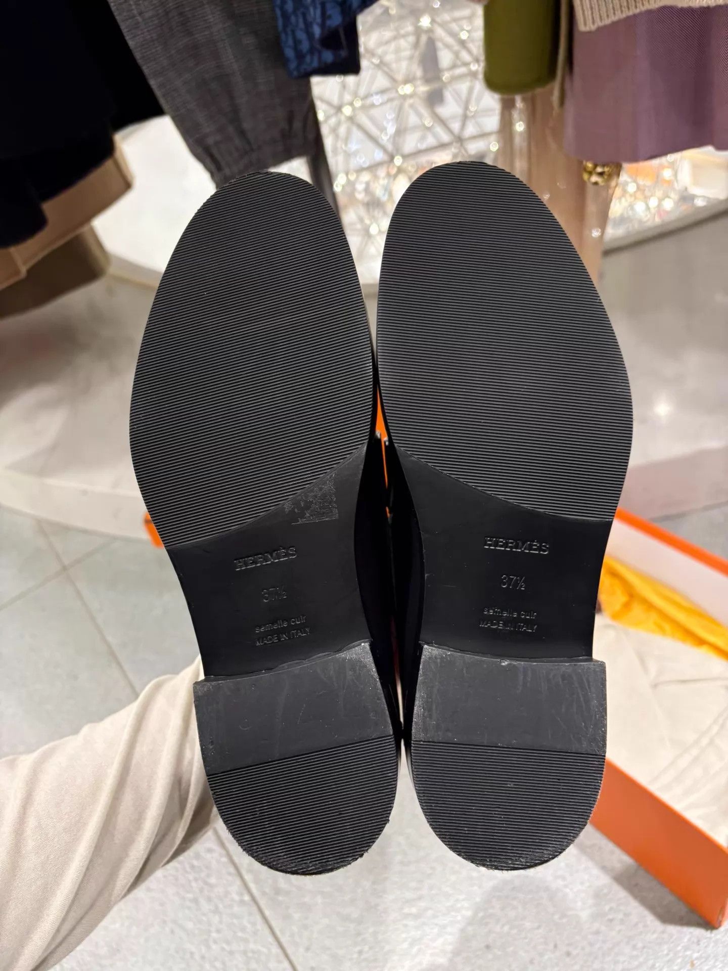 Hermes Hermes Black/Silver Wide Kelly Buckle Loafer VGC 37.5/37 Size US 7 / IT 37 - 5 Thumbnail