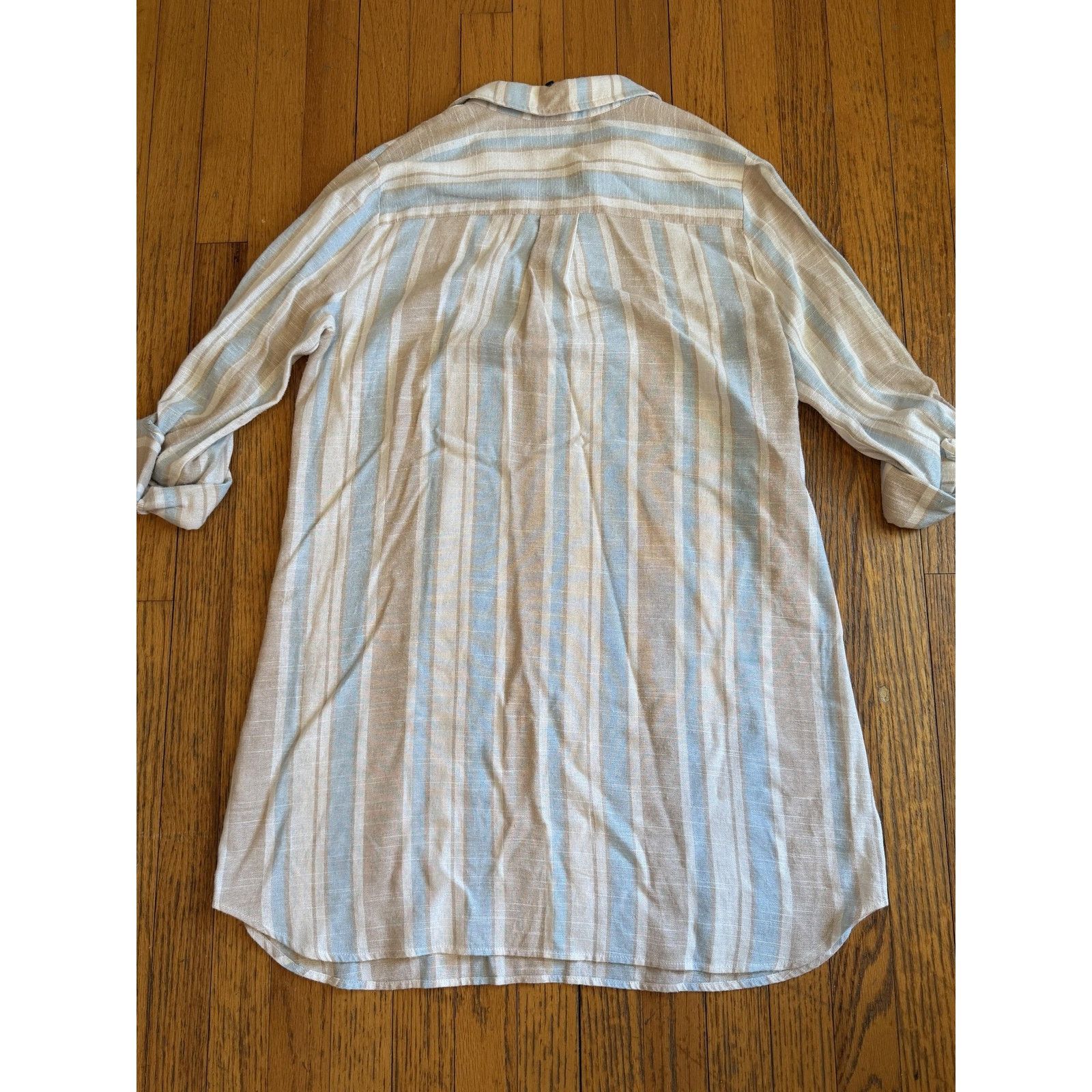 Other Kay Celine Dress Womens Medium Stripe Shirt Dress 3/4 Sleeve Size M / US 6-8 / IT 42-44 - 4 Thumbnail